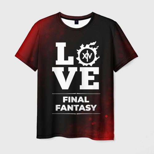 Мужская футболка с принтом Final Fantasy Love Классика, вид спереди №1