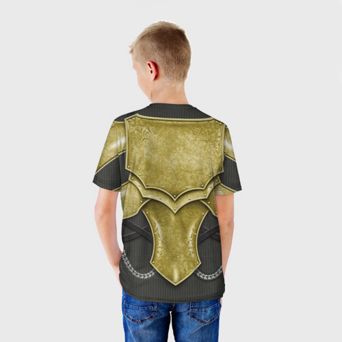 Детская футболка 3D Доспех рыцаря Золотого дракона, цвет 3D печать - фото 4