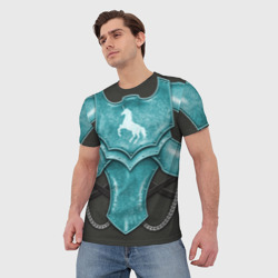Мужская футболка 3D Доспех рыцаря Единорога - фото 2