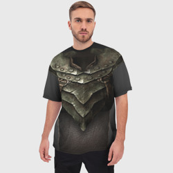 Мужская футболка oversize 3D Орочья броня из skyrim - фото 2