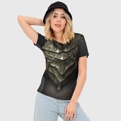 Женская футболка 3D Slim Орочья броня из skyrim - фото 2
