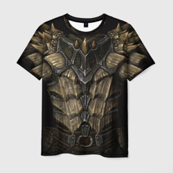 Мужская футболка 3D Драконья чешуйчатая броня из skyrim