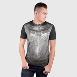 Мужская футболка 3D Slim Броня серебряного рыцаря - фото 2