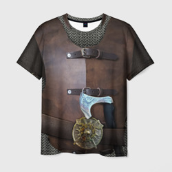 Кожаный славянский доспех с топором – Мужская футболка 3D с принтом купить со скидкой в -26%