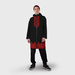 Мужской дождевик 3D Черная славянская рубаха вышиванка - фото 2