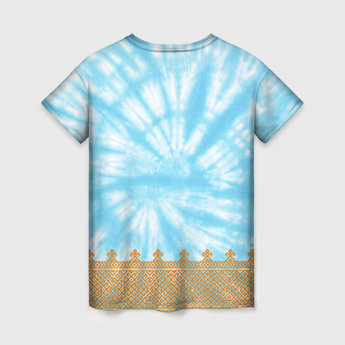 Женская футболка 3D Славянская тай-дай рубаха вышиванка, цвет 3D печать - фото 2