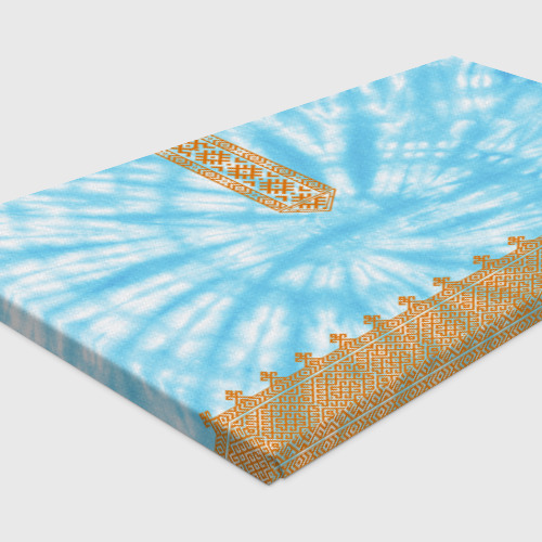 Холст прямоугольный Славянская тай-дай рубаха вышиванка, цвет 3D печать - фото 4