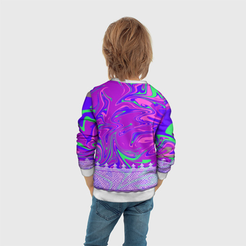 Детский свитшот 3D Славянская голографическая рубаха вышиванка, цвет 3D печать - фото 6