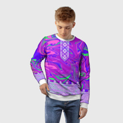 Детский свитшот 3D Славянская голографическая рубаха вышиванка - фото 2