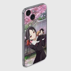 Чехол для iPhone 15 силиконовый с защитой камеры Кагуя - Синомия Love is war Госпожа - фото 2