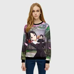 Женский свитшот 3D Кагуя - Синомия Love is war Госпожа - фото 2