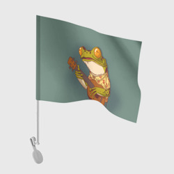 Флаг для автомобиля Лягуха-музыкант