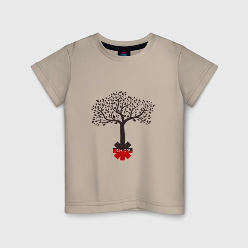 Детская футболка хлопок с принтом RHCP Tree, вид спереди #2