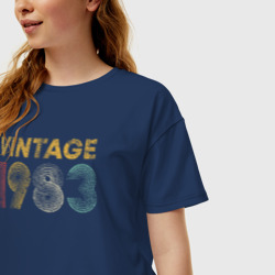 Женская футболка хлопок Oversize Винтаж 1983 - фото 2