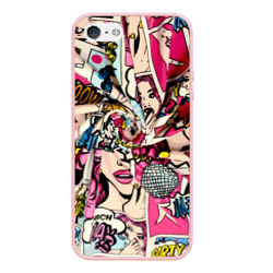 Чехол для iPhone 5/5S матовый Twisted pop atr pattern