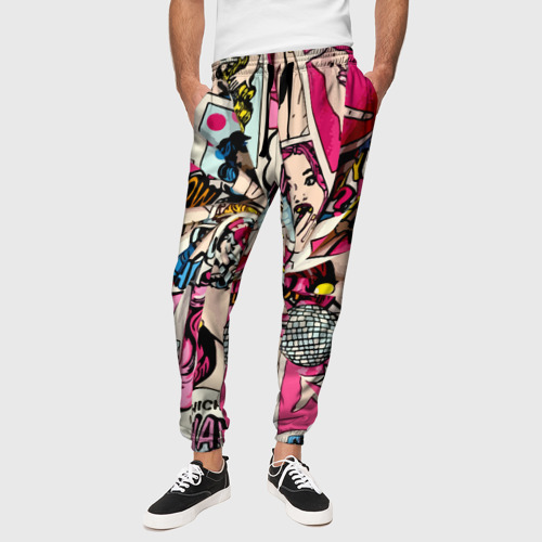 Мужские брюки 3D Twisted pop atr pattern, цвет 3D печать - фото 4