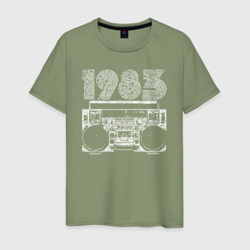Мужская футболка хлопок Бумбокс 1983, цвет авокадо