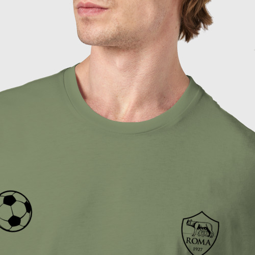 Мужская футболка хлопок Roma Униформа Чемпионов, цвет авокадо - фото 6