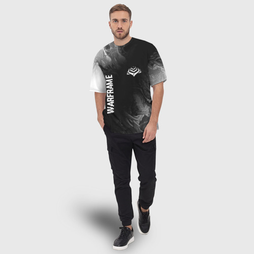 Мужская футболка oversize 3D Warframe Glitch на темном фоне - FS, цвет 3D печать - фото 5
