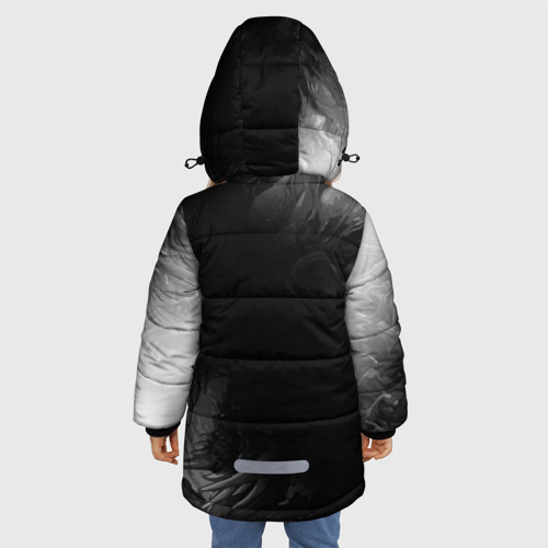 Зимняя куртка для девочек 3D Warframe Glitch на темном фоне - FS, цвет черный - фото 4