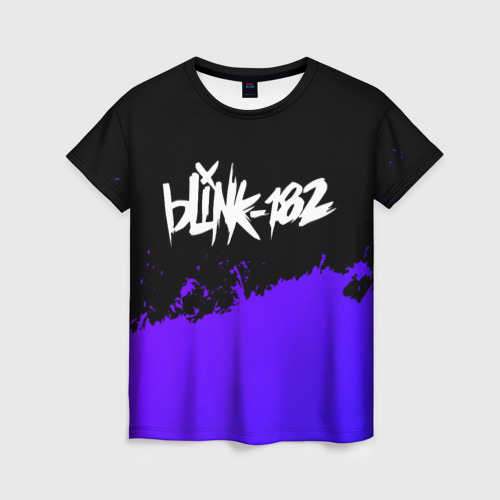 Женская футболка 3D Blink 182 Purple Grunge, цвет 3D печать