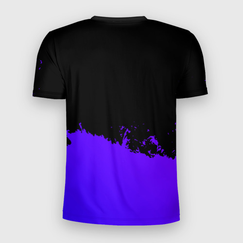 Мужская футболка 3D Slim с принтом Blink 182 Purple Grunge, вид сзади #1