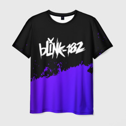 Мужская футболка 3D Blink 182 Purple Grunge