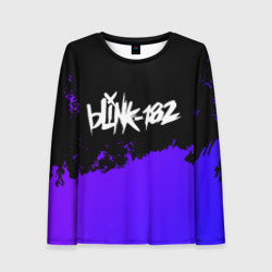 Женский лонгслив 3D Blink 182 Purple Grunge