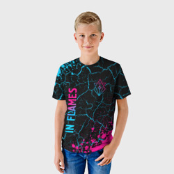 Детская футболка 3D In Flames Neon Gradient - фото 2