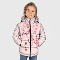 Зимняя куртка для мальчиков 3D Ветка Нежной Сакуры - фото 2