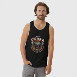 Мужская майка хлопок Кобра Кай - логотип с Коброй Cobra Kai Logo - фото 2