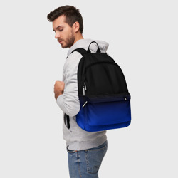 Рюкзак 3D Черный с синим градиент - фото 2