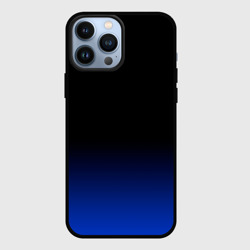 Чехол для iPhone 13 Pro Max Черный с синим градиент