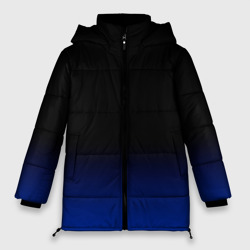 Женская зимняя куртка Oversize Черный с синим градиент