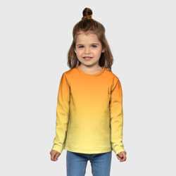 Детский лонгслив 3D Оранжевый, желтый градиент - фото 2
