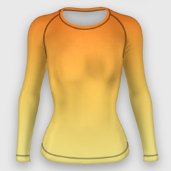 Женский рашгард 3D Оранжевый, желтый градиент