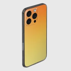 Чехол для iPhone 16 Pro Max силиконовый с защитой камеры Оранжевый, желтый градиент - фото 2