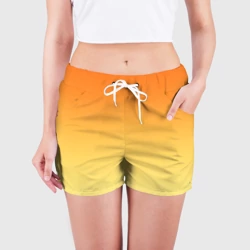 Женские шорты 3D Оранжевый, желтый градиент - фото 2