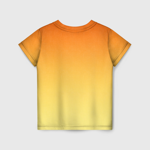 Детская футболка 3D Оранжевый, желтый градиент, цвет 3D печать - фото 2