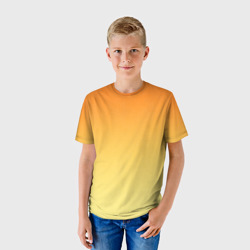 Детская футболка 3D Оранжевый, желтый градиент - фото 2