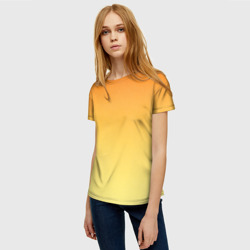 Женская футболка 3D Оранжевый, желтый градиент - фото 2