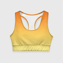 Женский спортивный топ 3D Оранжевый, желтый градиент