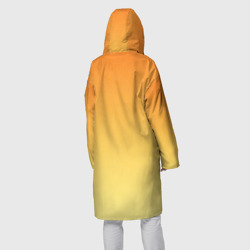 Дождевик с принтом Оранжевый, желтый градиент для женщины, вид на модели сзади №2. Цвет основы: белый