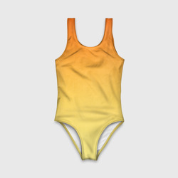 Детский купальник 3D Оранжевый, желтый градиент - фото 2
