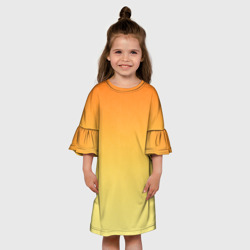 Детское платье 3D Оранжевый, желтый градиент - фото 2