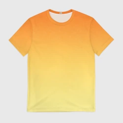 Мужская футболка 3D Оранжевый, желтый градиент