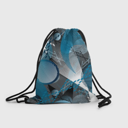Рюкзак-мешок 3D Серо-синяя абстракция