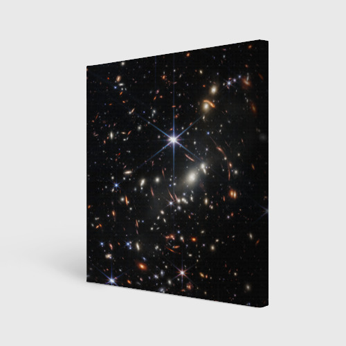 Холст квадратный Новое изображение ранней вселенной от Джеймса Уэбба, цвет 3D печать