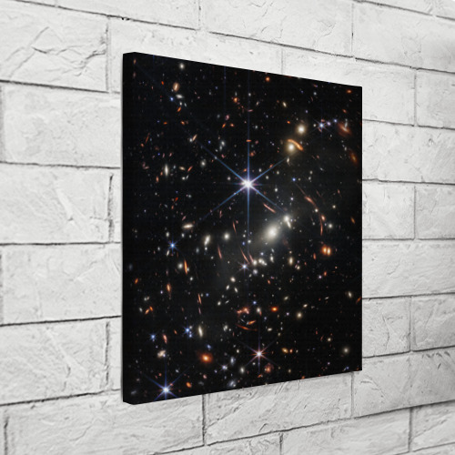Холст квадратный Новое изображение ранней вселенной от Джеймса Уэбба, цвет 3D печать - фото 3
