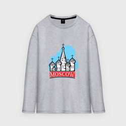 Женский лонгслив oversize хлопок Моя Москва